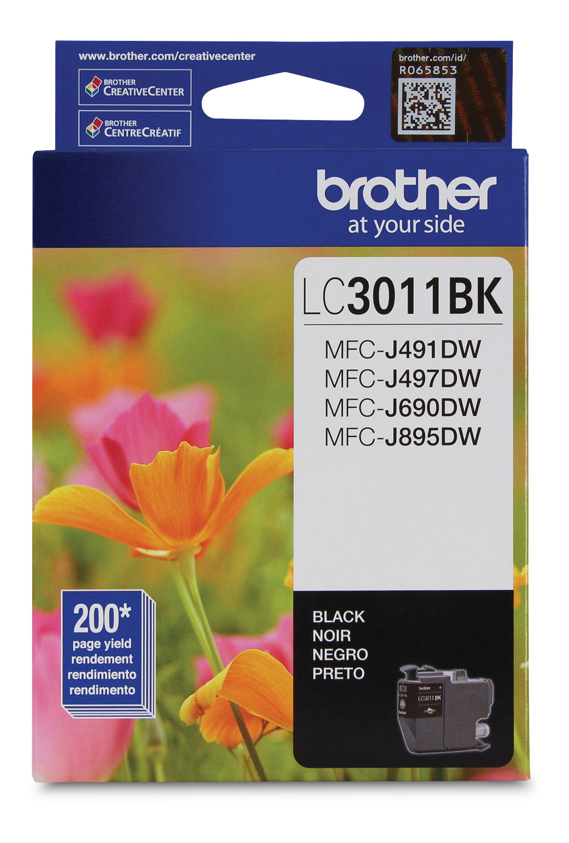 Brother LC3011BKS Black Ink Cartridge, Standard Yield