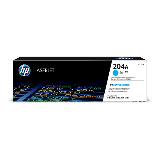 HP 204A Cyan LaserJet Toner Cartridge
