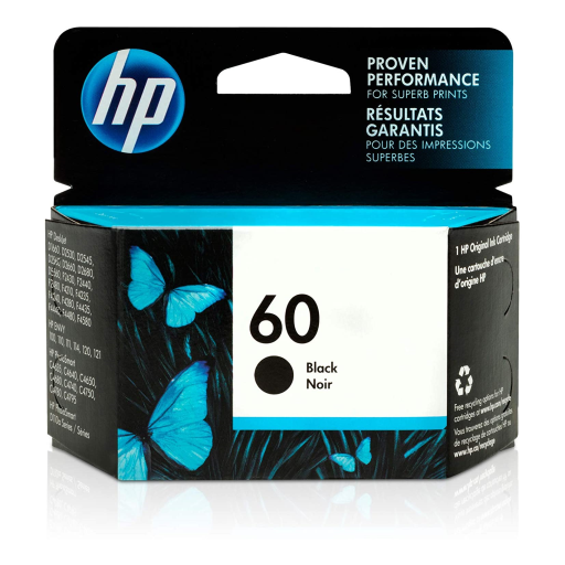HP 60 Black Ink Cartridge - CC653AN REPLACEMENT