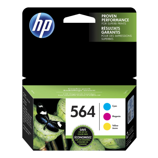 HP 564 CMY Ink Crtg Combo 3-Pack