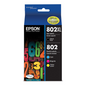 T802XL-BCS Epson 802XL HC Black and Color Original Ink Cartridge