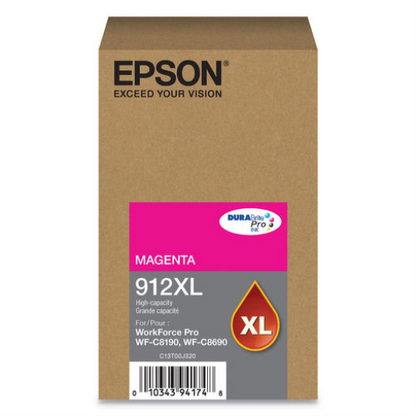 Epson T912XL320, Magenta Ink Cartridge,High-capacity