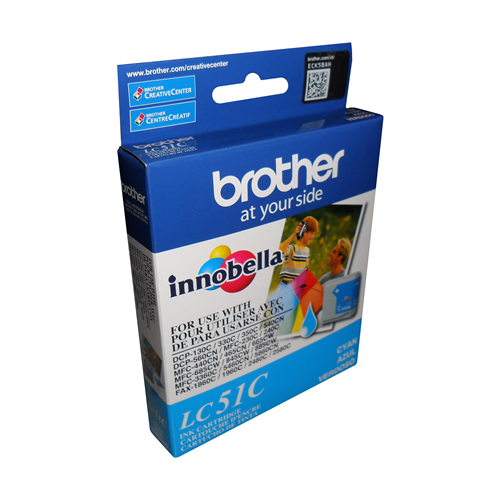 Brother LC51CS Innobella  Cyan Ink Cartridge, Standard Yield