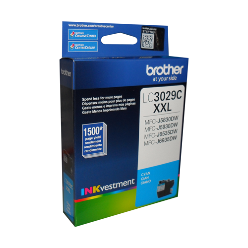 Brother LC3029CS Cyan INKvestment Tank Ink Cartridge, Super High Yield