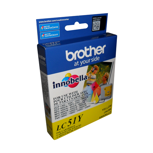Brother LC51YS Innobella  Yellow Ink Cartridge, Standard Yield