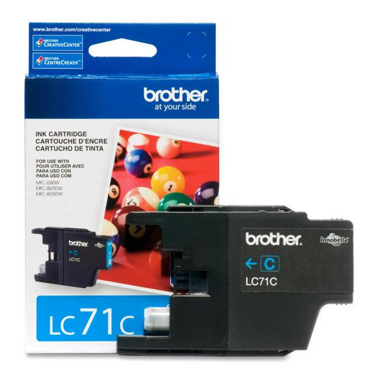 Brother LC71CS Innobella  Cyan Ink Cartridge, Standard Yield